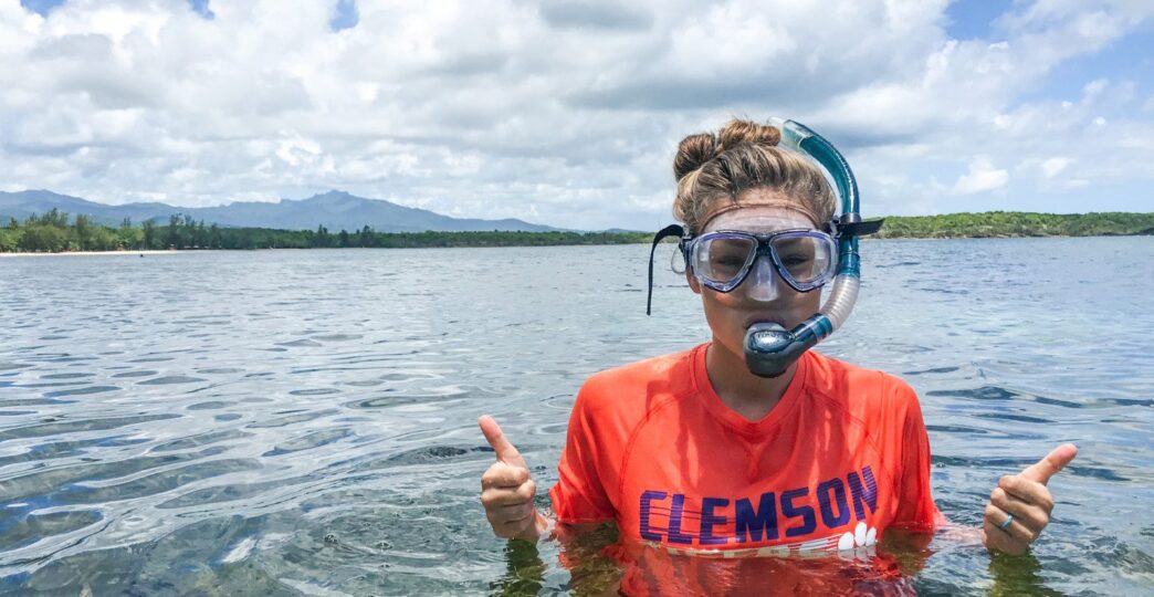 Tipton snorkels in Jobos Bay