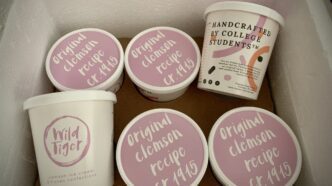 Six pints of Clemson ice cream can be shipped to customers nationwide.