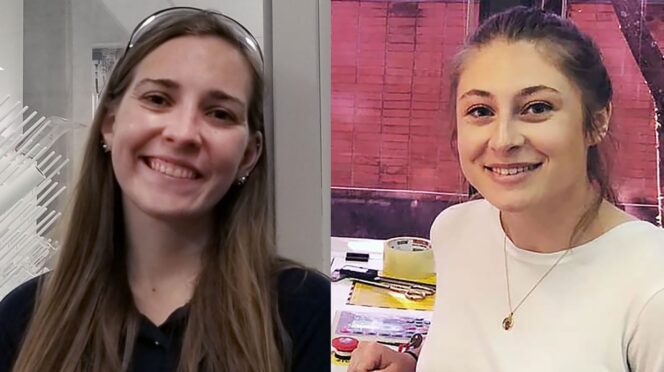 Headshots of Kaylee Clark and Lauren Skrajewski