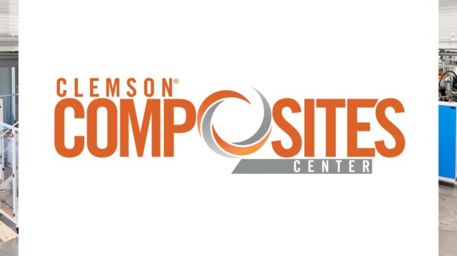 Clemson Composite Center logo - orange font