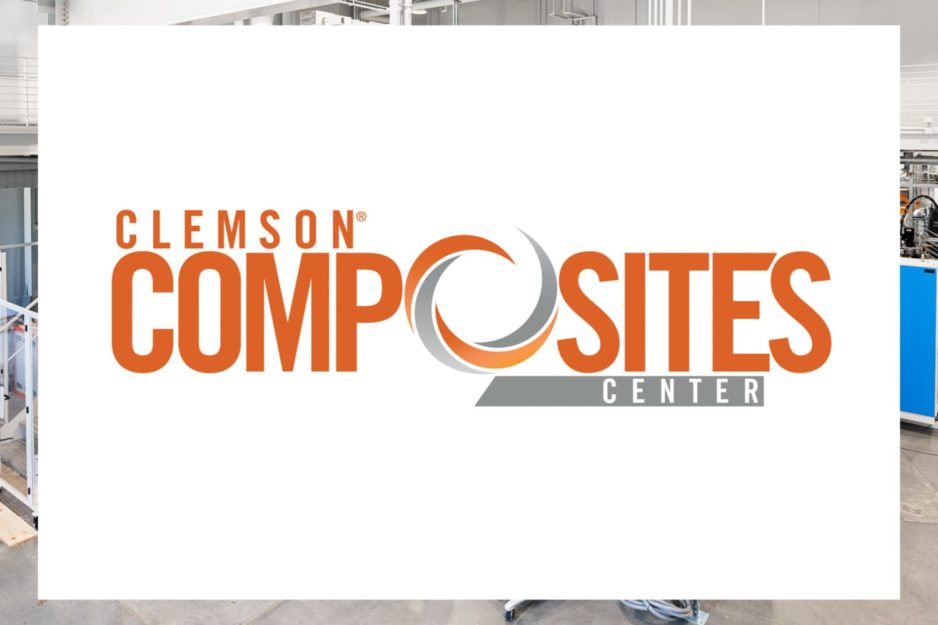 Clemson Composite Center logo - orange font