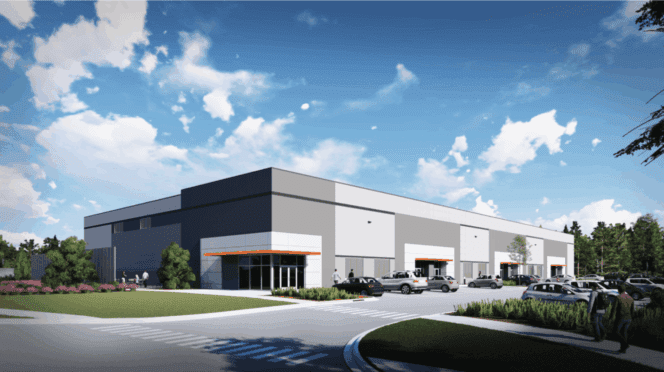 Commercial building rendering.