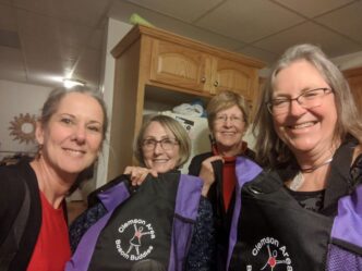 Workers doing support activities related to breast cancer support group.