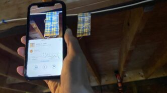 The tape has a specific pattern that acts like a QR code and unlocks data such as voice memos, photos, location and documents all accessible via smartphone.