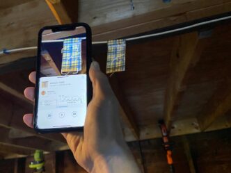 The tape has a specific pattern that acts like a QR code and unlocks data such as voice memos, photos, location and documents all accessible via smartphone.