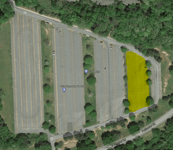 East Park-N-Ride permit-holders should park in the orange spaces in aisles 10-11 in the C-1 Parking Lot.