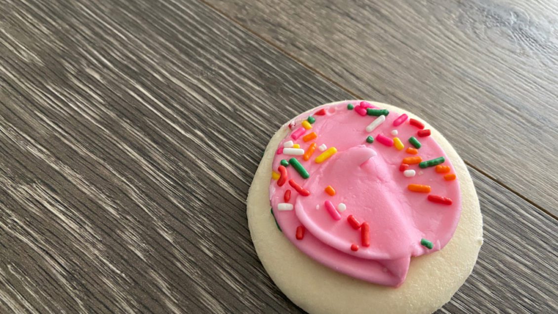 This cookie that was just dropped on the floor may look okay to eat but the floor may be teeming with microbes that could make you sick.
