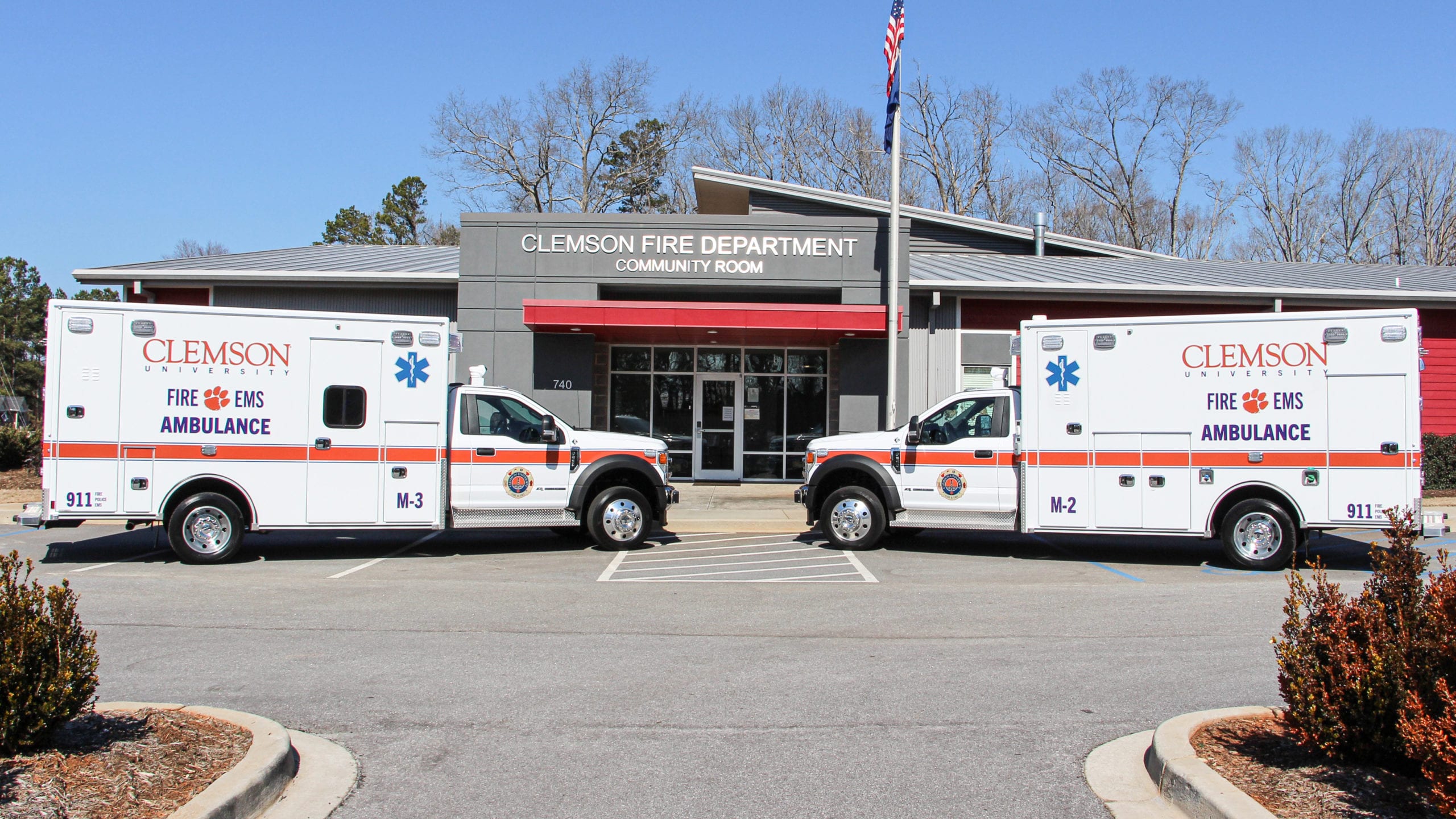 New ambulances will soon be added to the life-saving apparatus inventory for Clemson University Fire & EMS