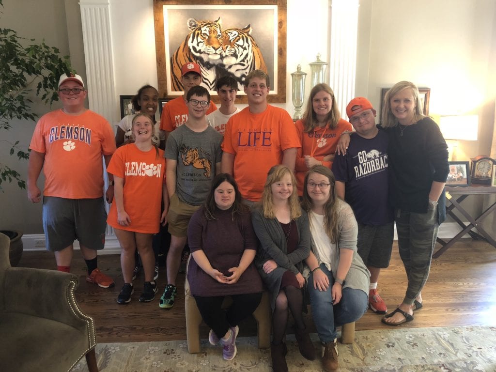 Beth Clements and a group of students from the ClemsonLIFE program