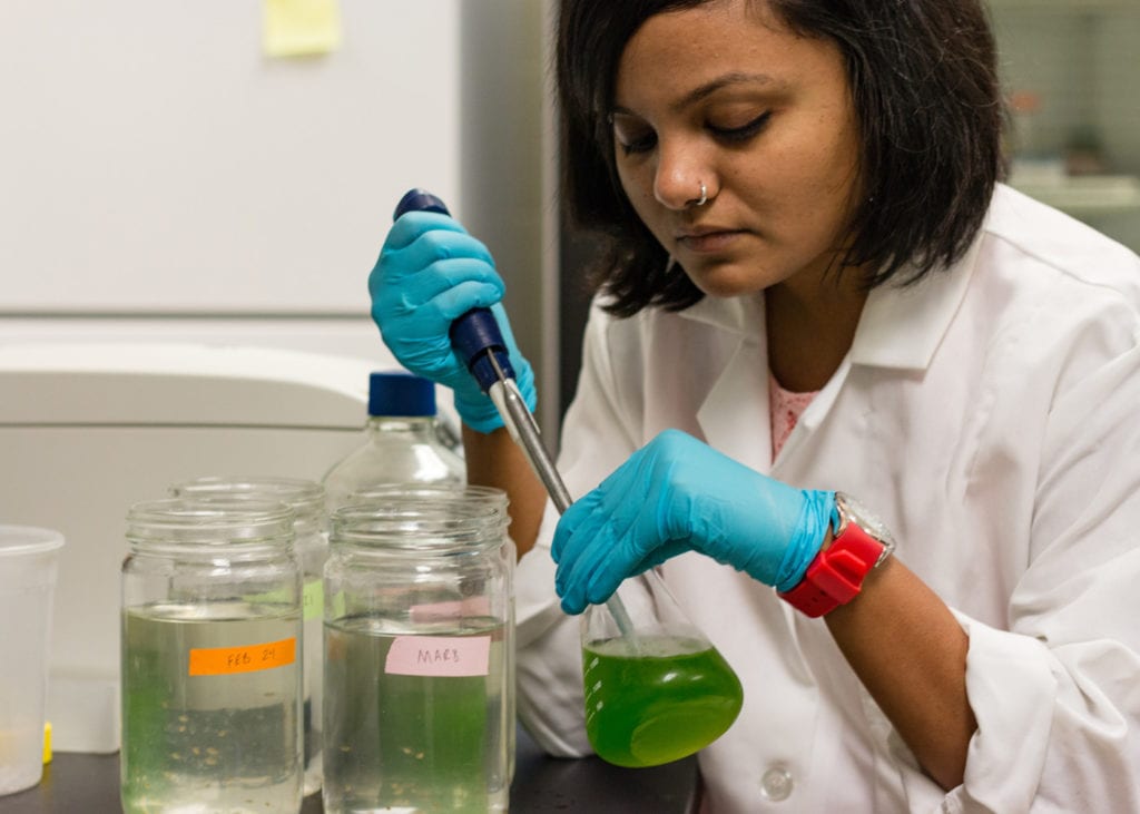 Namrata Sengupta in lab