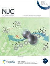 The cover of the New Journal of Chemistry including a graphic of molecules.
