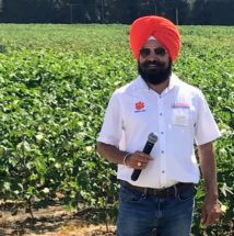 Clemson researcher Bhupinder Farmaha leads a study to determine how utilizing cover crops and conservation tillage in cotton can lead to healthier soils.