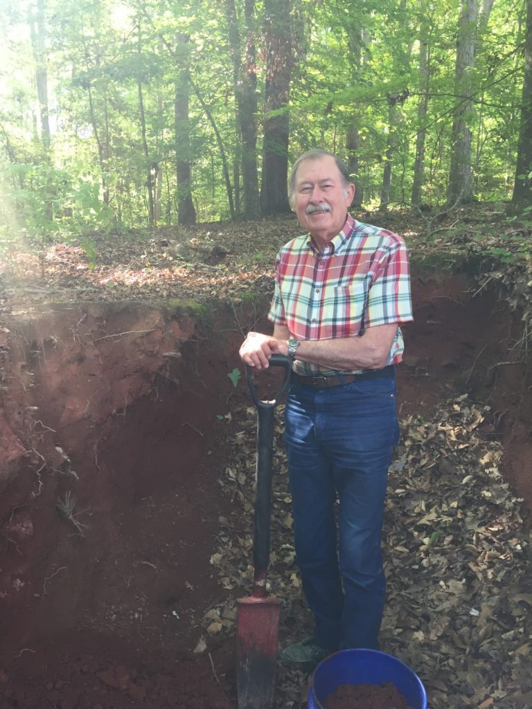Bill R. Smith in soil pit.
