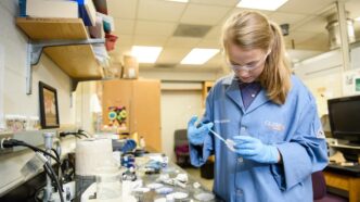 student in Clemson lab