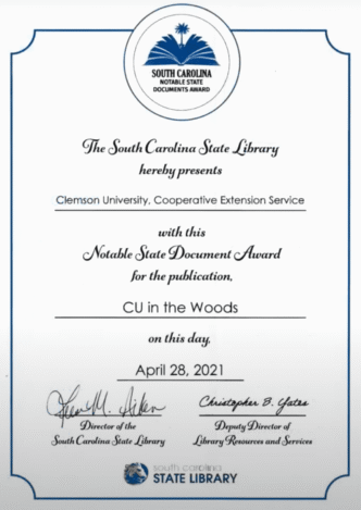 CU In The Woods State Document Award