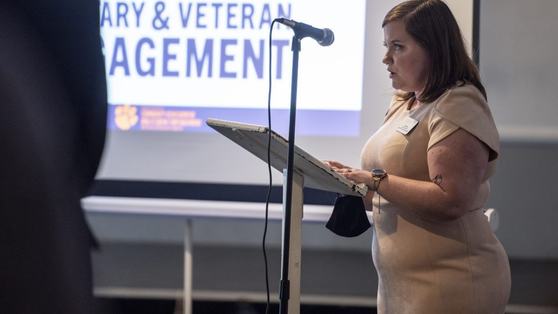 Tia Jones is a student veteran assistant in the office of Military and Veteran Engagement
