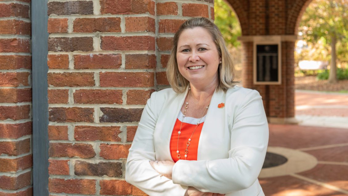 Kristin Walker-Donnelly poses in the President's Park for a head shot in 2019