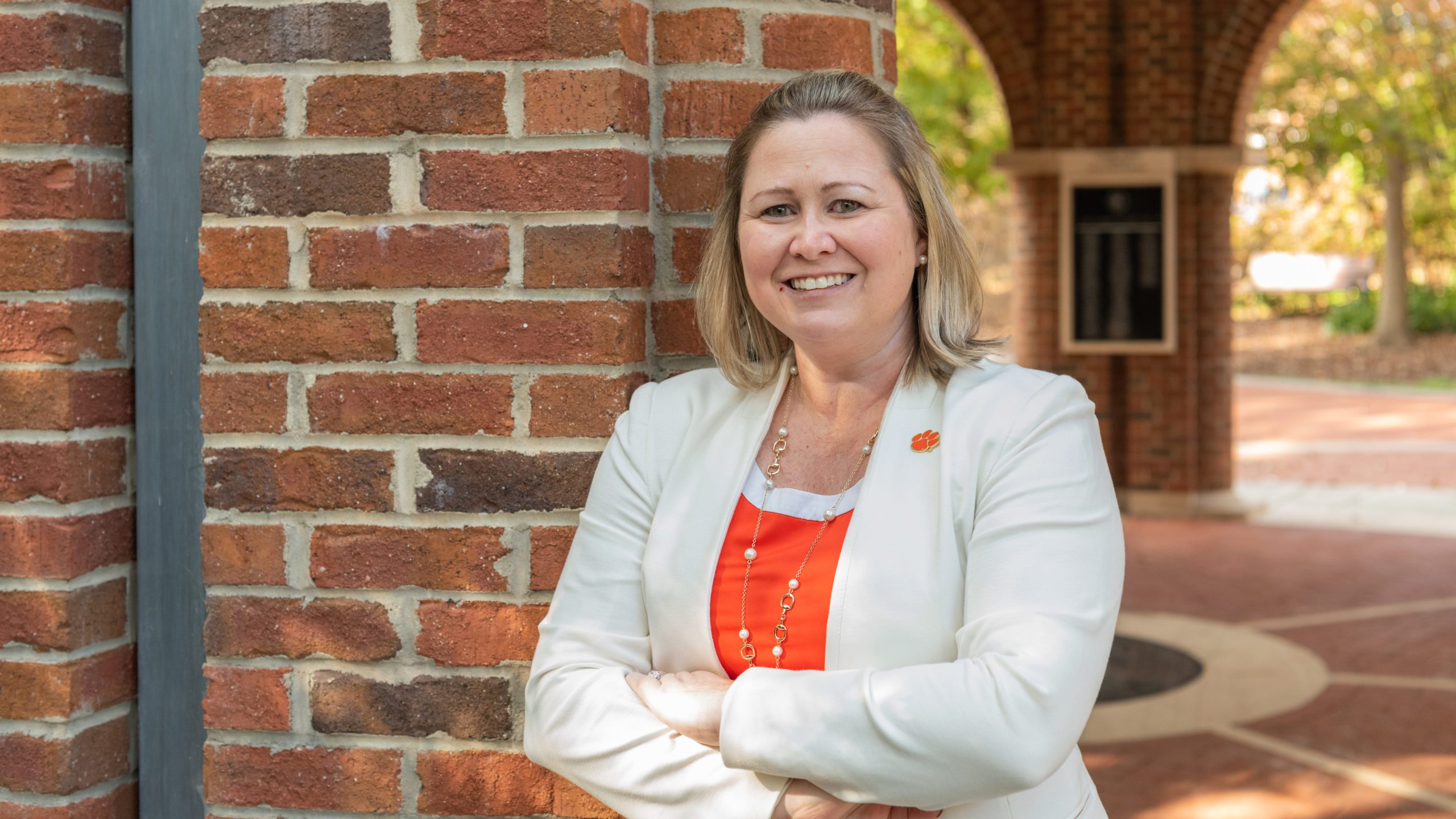 Kristin Walker-Donnelly poses in the President's Park for a head shot in 2019