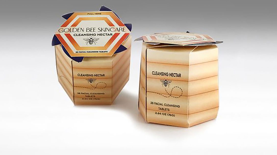 Clemson packaging science students develop The Golden Bee Skincare package to win in Monaco competition.
