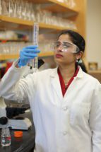 Sruthi Narayanan in lab