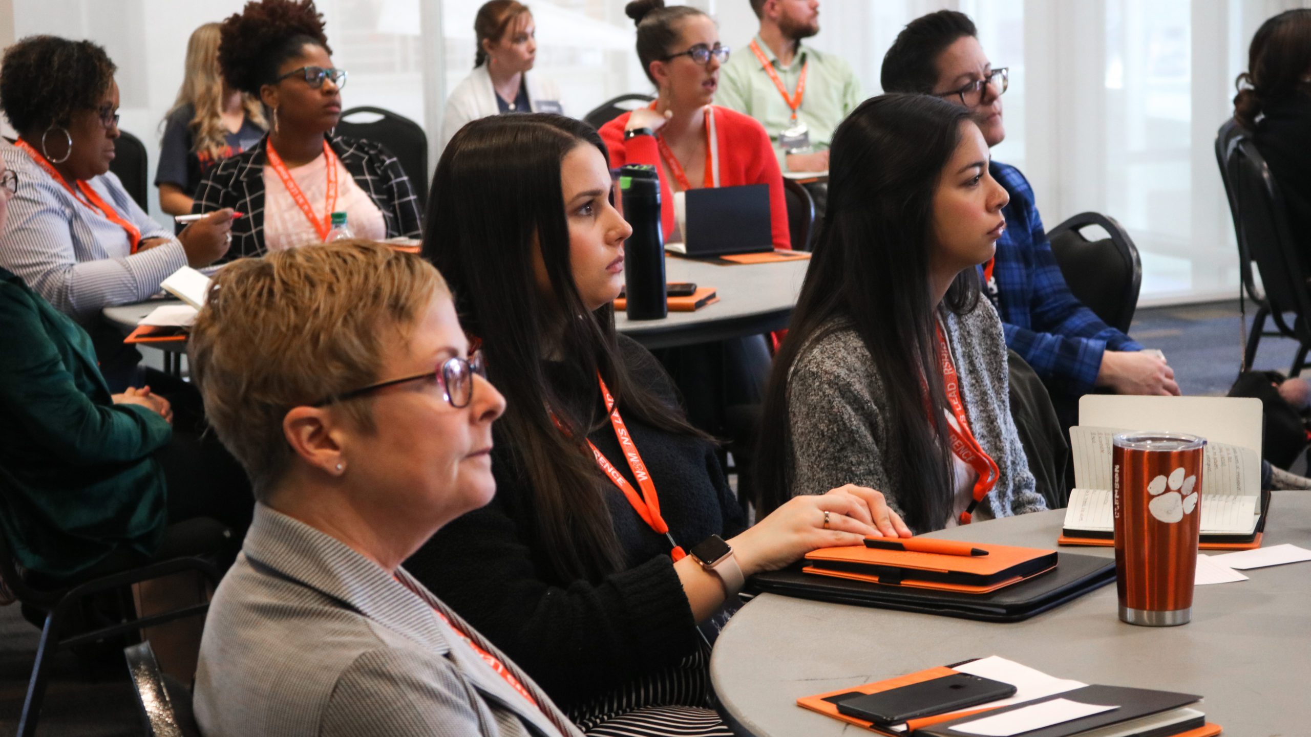 Attendees pay close attention to guest speakers during the 2020 Women in Leadership Conference in Hendrix Student Center