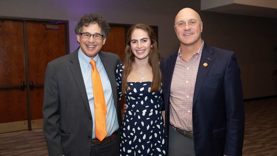 Willliam Lasser, Louise Franke and President Clements
