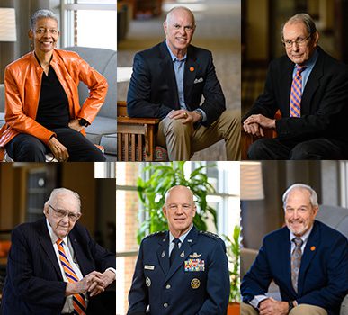 A photo collage of the six individual photos of the 2022 Distinguished Service Award winners.