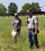 John Andrae, Clemson experiment station assistant director, talks about the importance of checking fescue for toxicity before allowing animals to graze a fescue pasture.