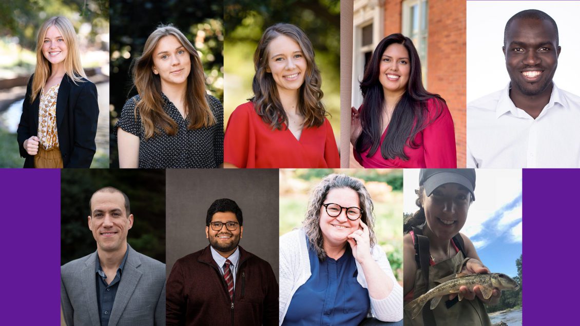 Nine individual photos of the Spring 2022 student award winners: six women and three men from a variety of racial backgrounds