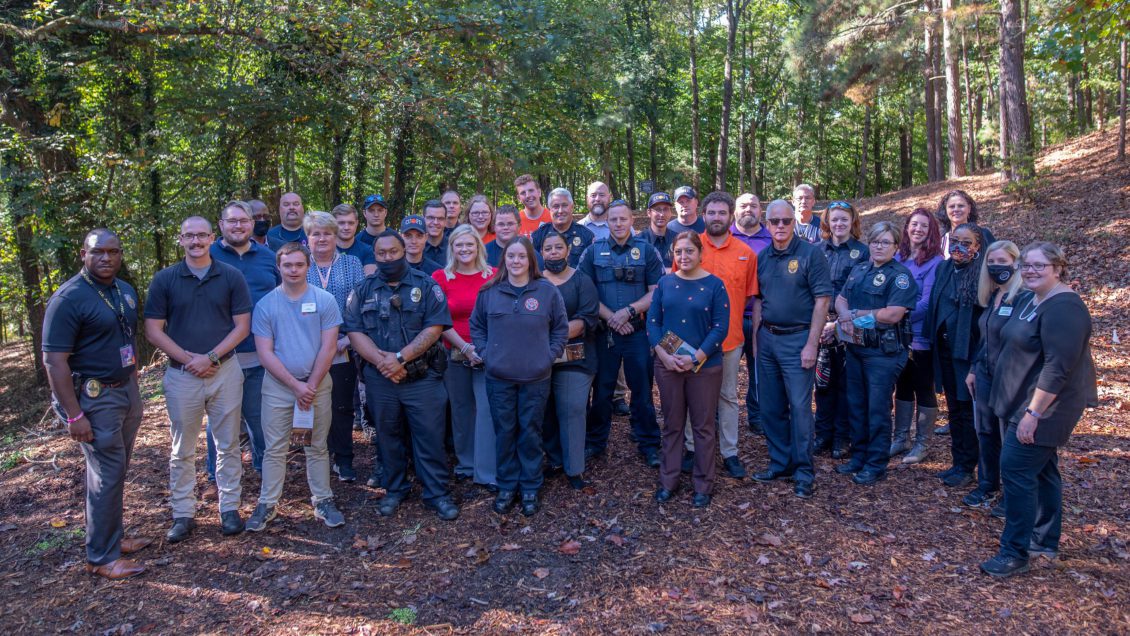 Clemson police and EMS team