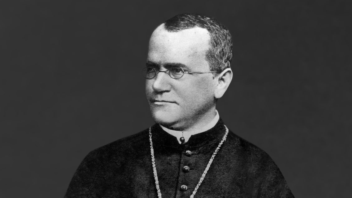 black and white photo of Gregor Mendel