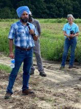 Bhupinder Farmaha of the Clemson Edisto REC talks about soil nutrition during the 2022 Watermelon Field Day.