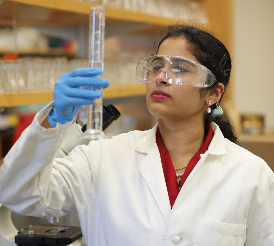 Sruthi Narayanan in her Clemson lab.