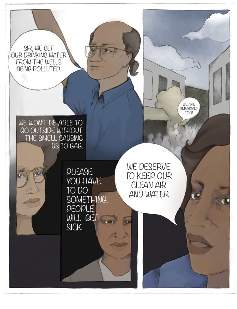 A sample page from the graphic novel "When the Spiderwebs Unite."