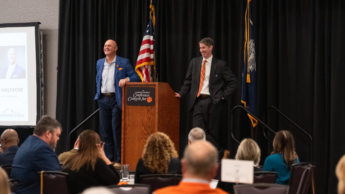 2023 State of Clemson luncheon featuring President Jim Clements and Mayor Robert Halfacre