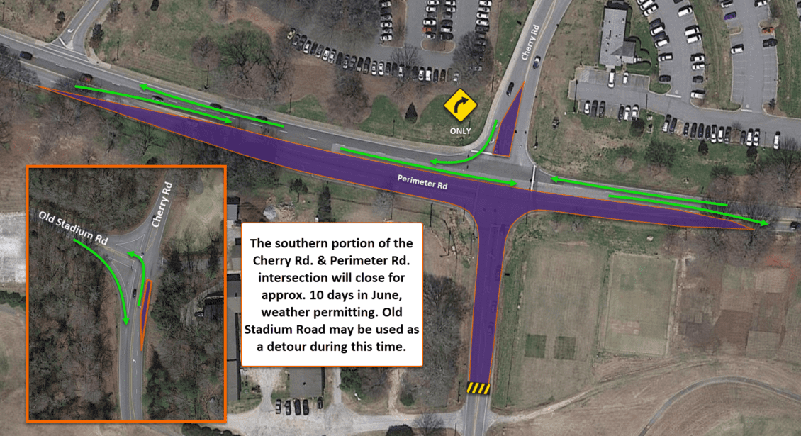 Perimeter Road area construction update for May 13-June 14 | Clemson News