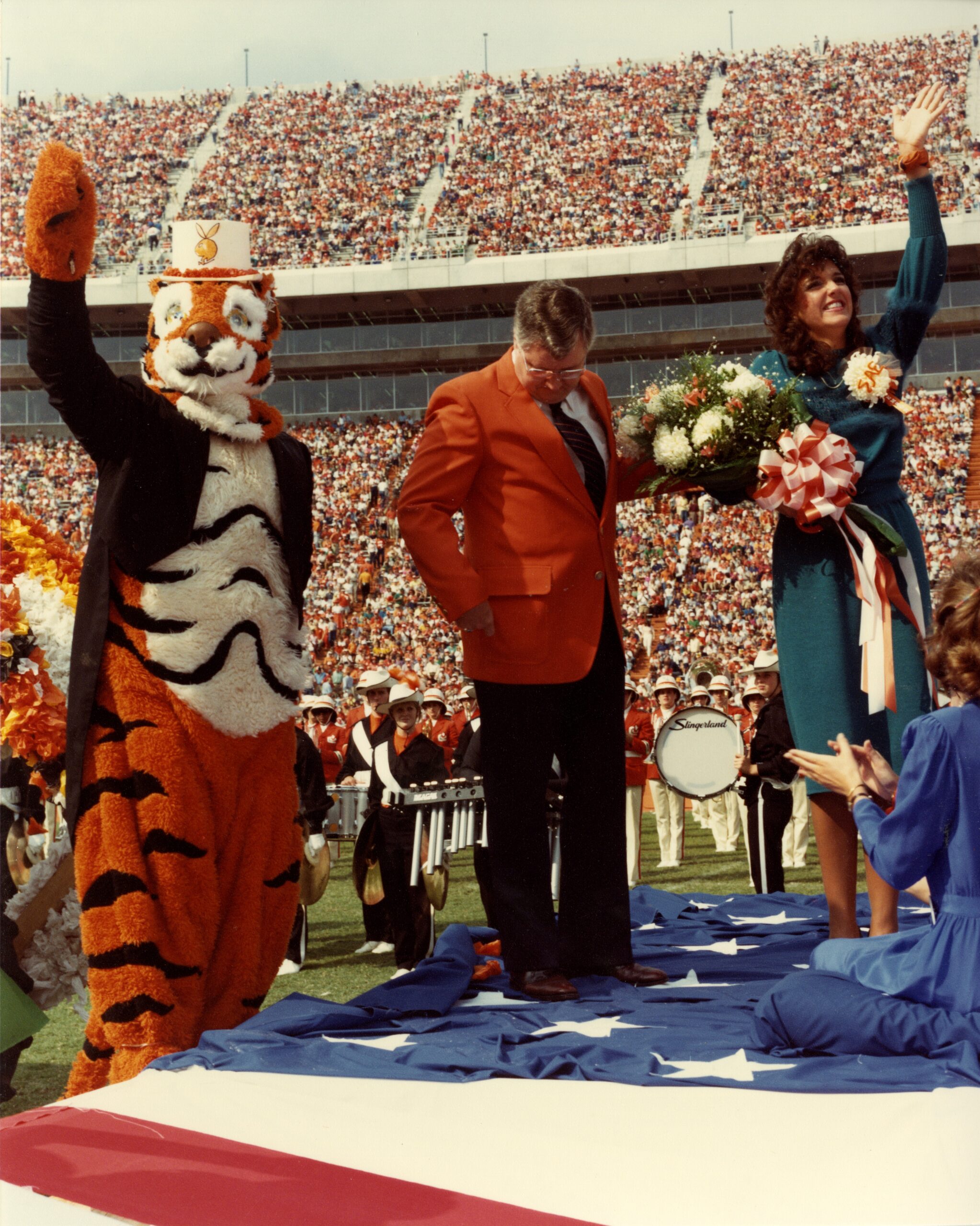 Miss Homecoming is honored during a Clemson football game in the 1980s