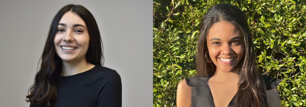 Left: headshot of Angela Kraus. Right: Headshot of Olivia Wideman.