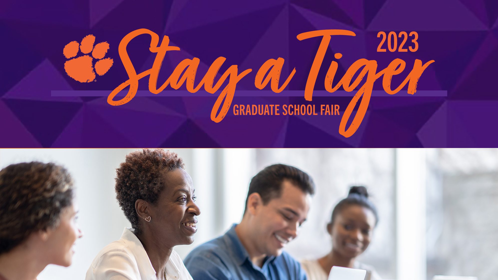 2023 Stay a Tiger graduate school fair flyer