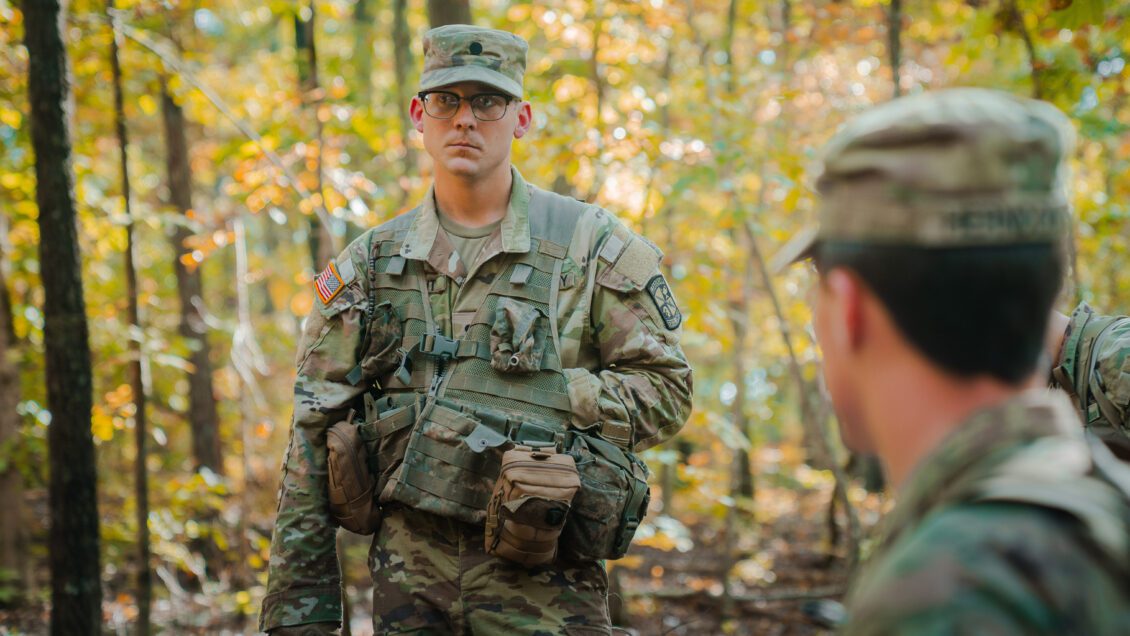 Jackson Grant at an Army ROTC field training exercise