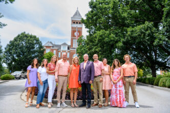 Jordan Family in front of Old Main