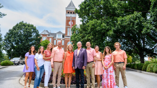 Jordan Family in front of Old Main