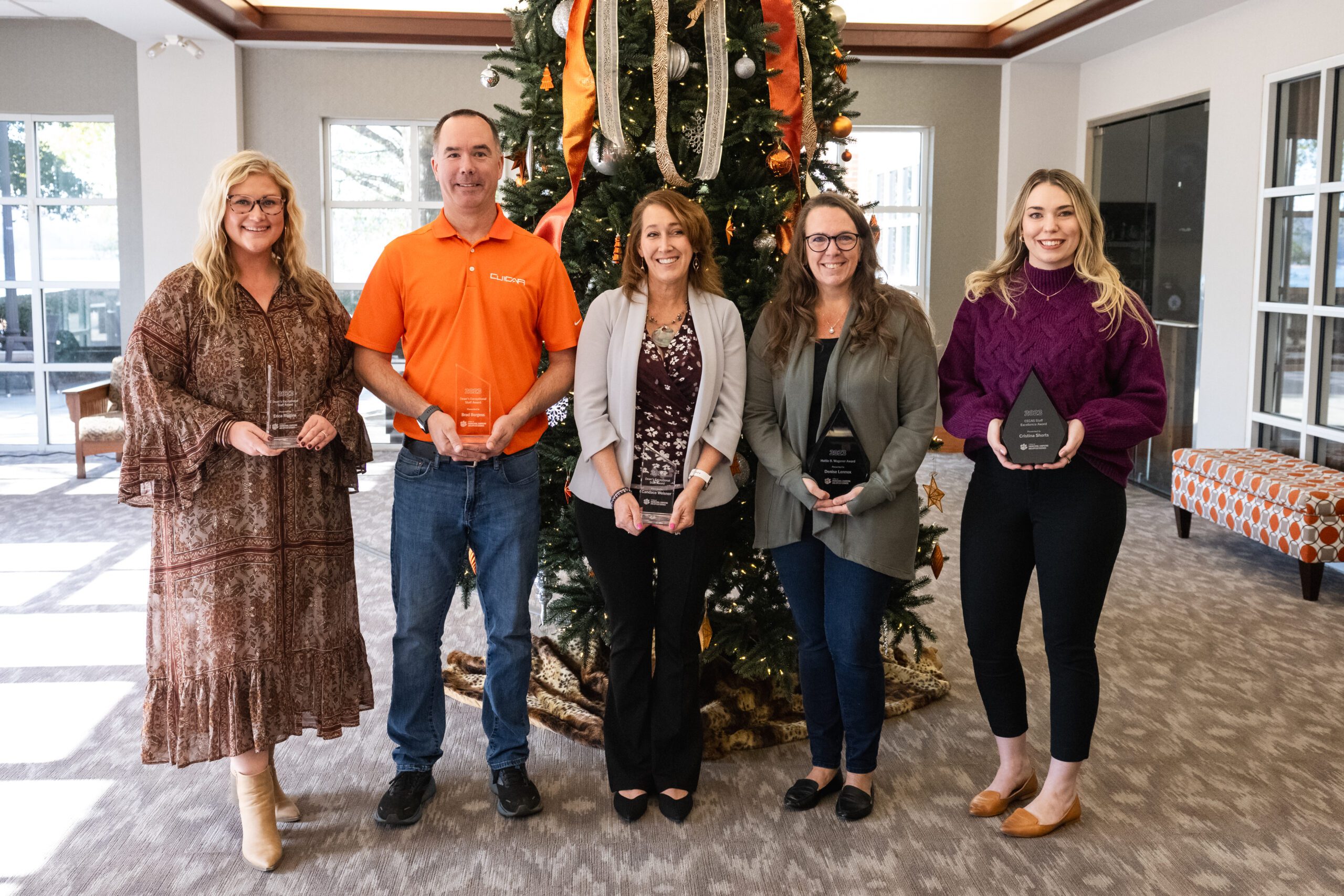 Exemplary staff members honored by the College of Engineering, Computing and Applied Sciences