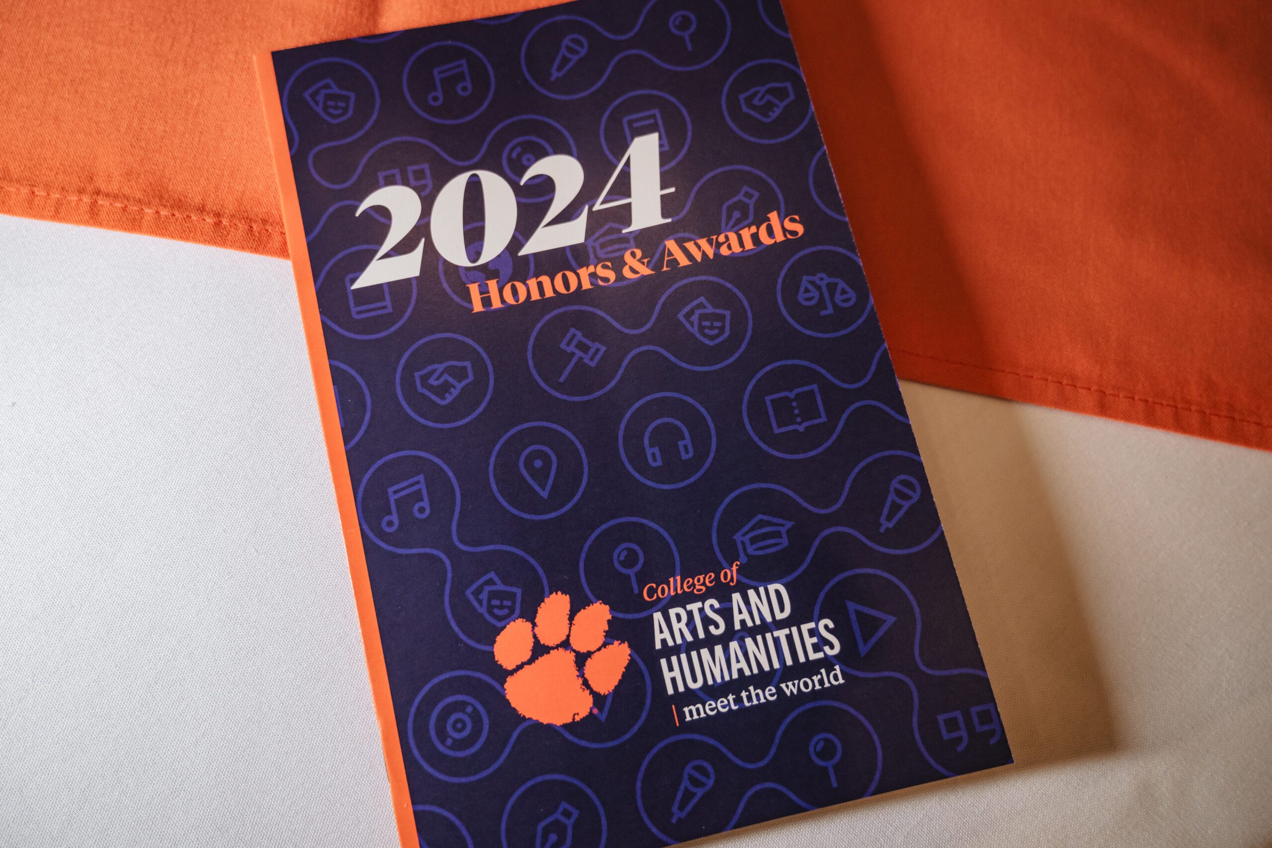 A pamphlet titled, "2024: Honors and Awards" for the College of Arts and Humanities.