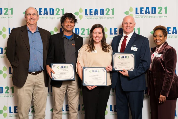 Ashley Burns, Matt Hersom, and Raghupathy Karthikeyan from Clemson University were part of 88 individuals completing the LEAD21 leadership-development program.