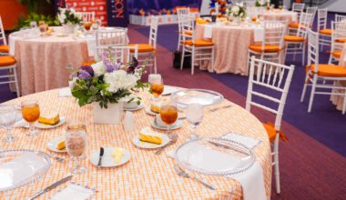 A colorful table marks a festive graduation celebration.