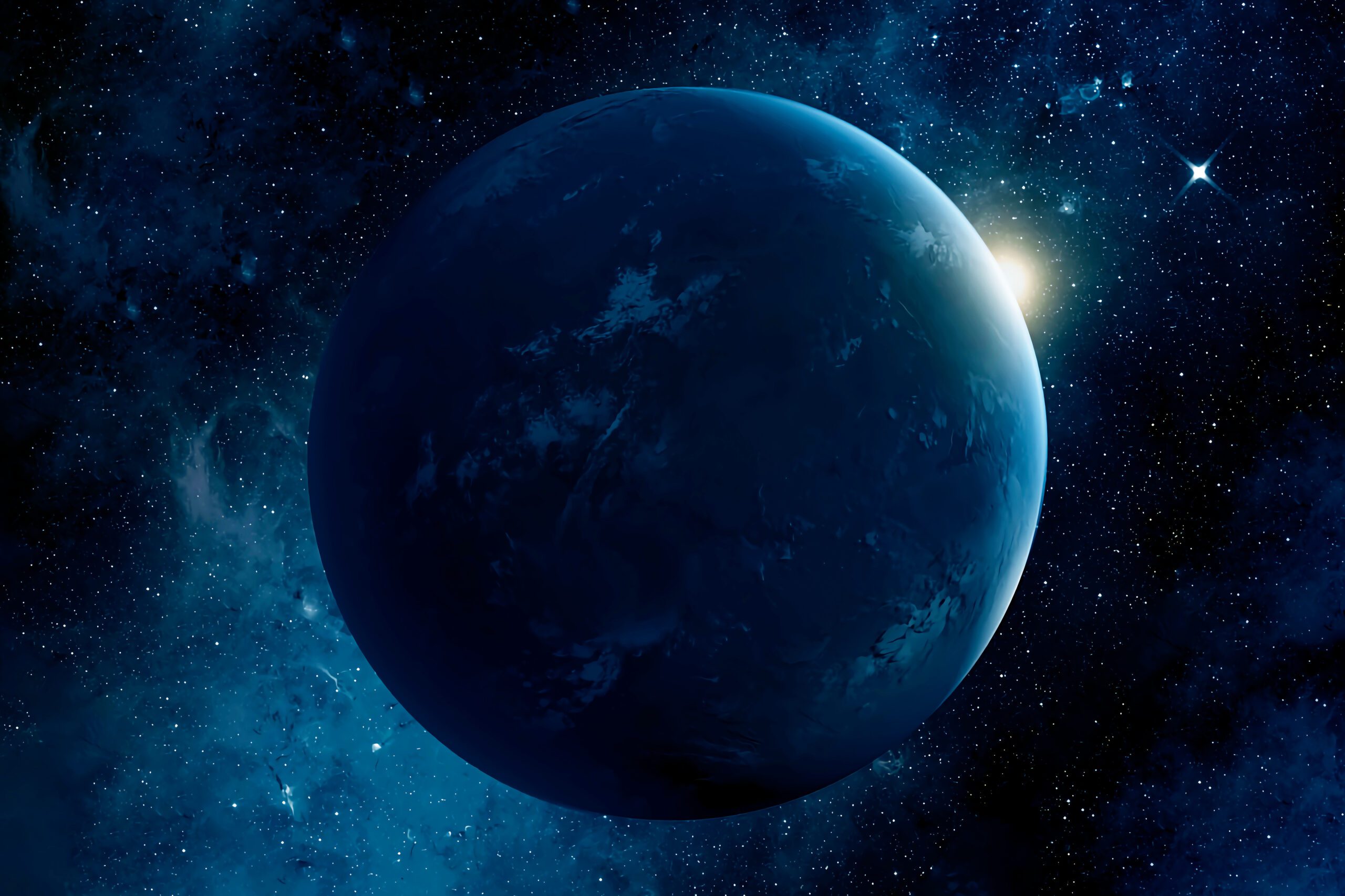 An exoplanet similar to Earth. Elements of this image furnished by NASA. High quality photo