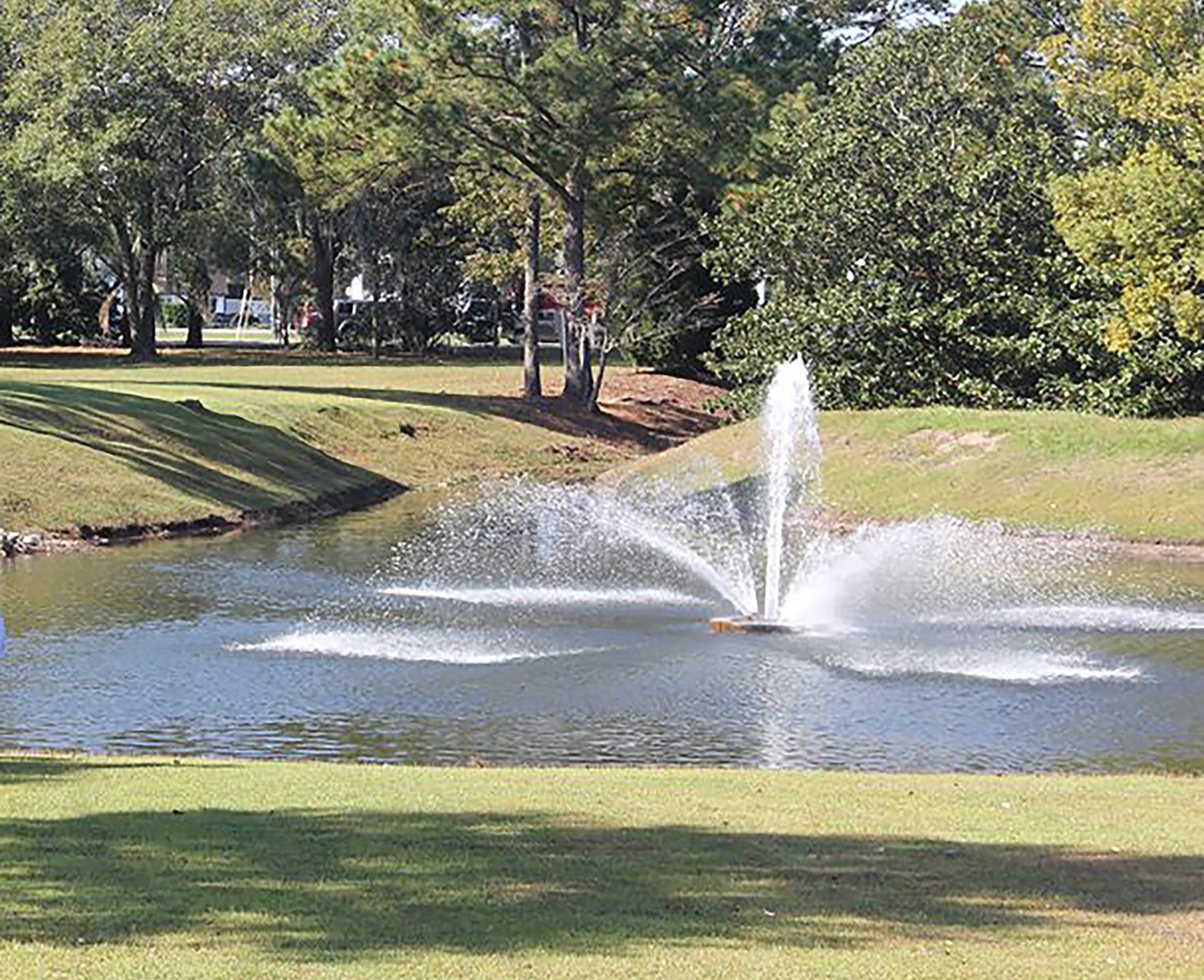 Stormwater ponds are designed to receive water and mitigate flooding.