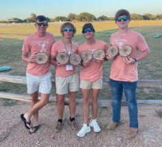 South Carolina FFA Team members show off their individual and team awards. From left: Levi Dickerson, Chase Squires, Thomas Mason King, Ethan Buffkin.