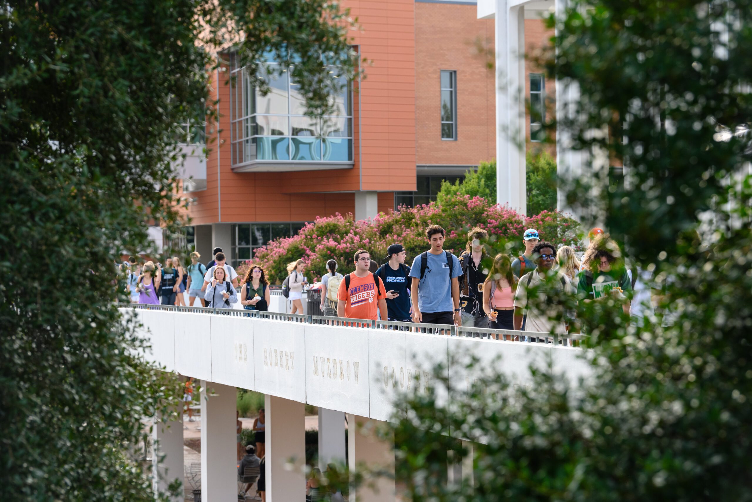 Students change classes on the first day of the Fall semester in 2024 at Clemson University